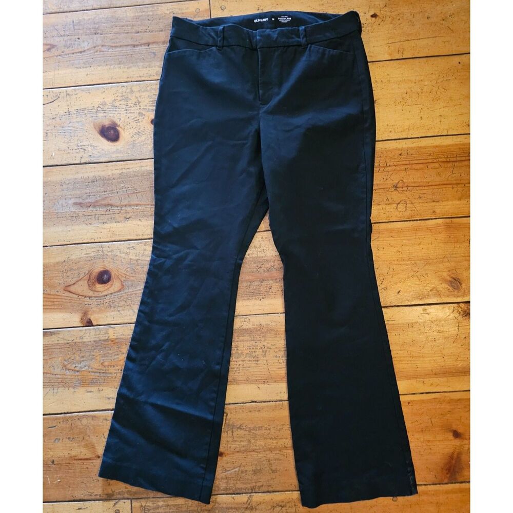 Old Navy Pixie Flare High-Rise Pants Size 14 Black Jack Secret-Smooth Pockets